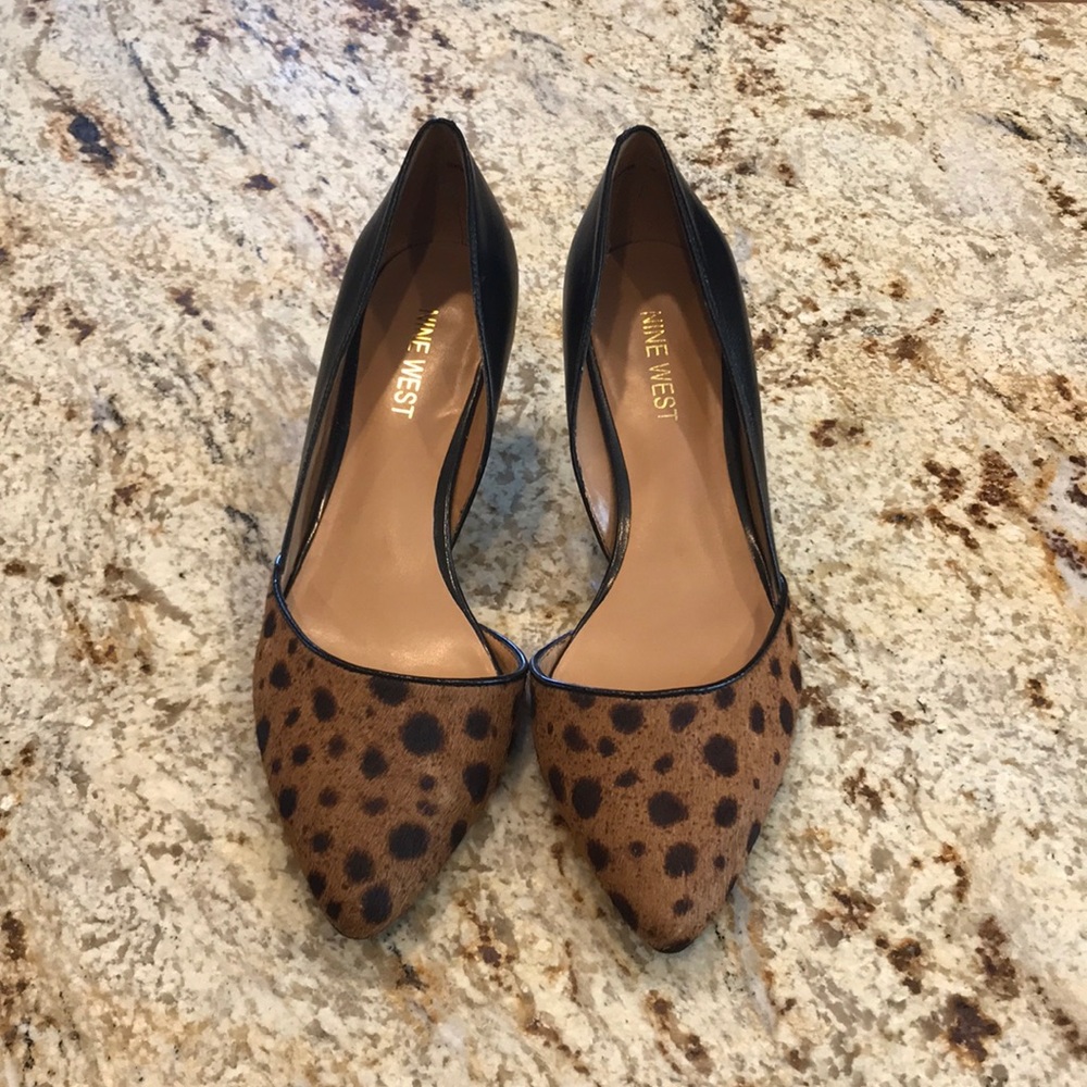 Nine West Cheetah Print Calf Hair Heels
